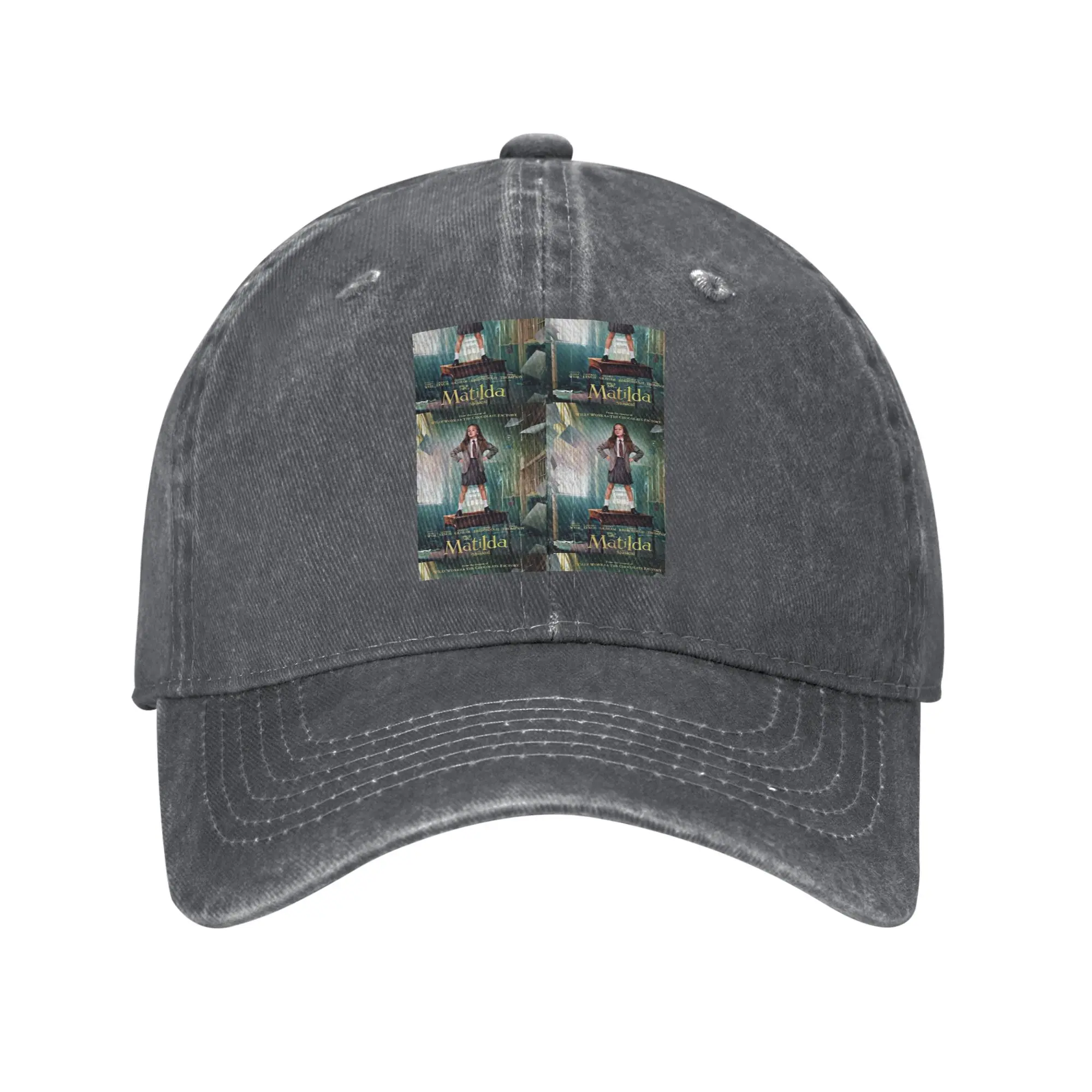 Roald Dahls Matilda the Musical movie 2022 Denim Fabric Cap Casual Baseball Caps Adjustable Hat Summer Unisex Baseball Hats