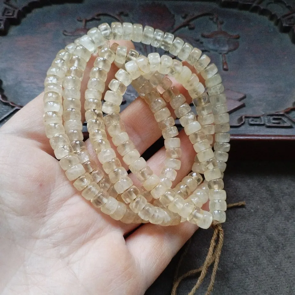 Vintage Natural Clear Crystal Abacus Wheel Spacer Beads Long Strand DIY Bracelet Necklace Making Accessories