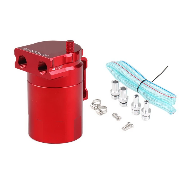 

Dyno Racing Universal Oil Catch Can Engine Oil Catch Tank Aluminum Catch Can Oil Separator 300Ml