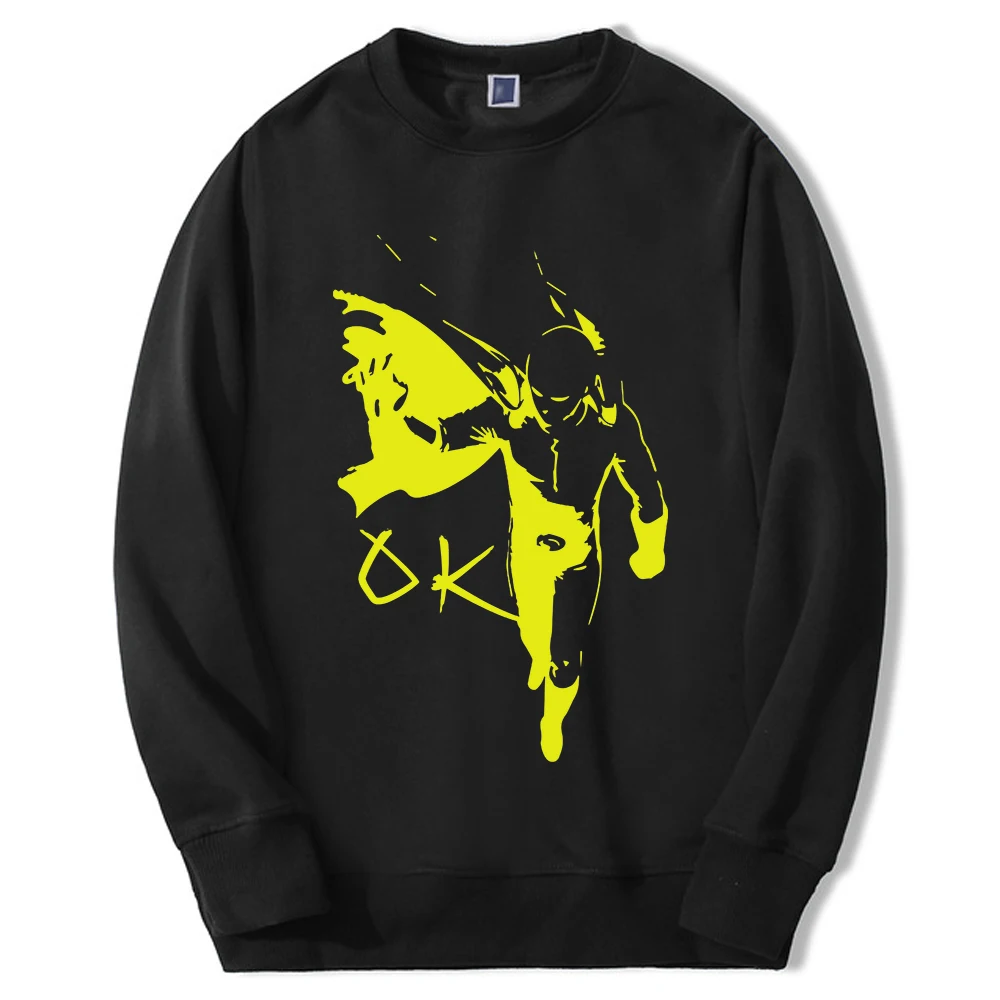 

One Punch Man Graphic Sweatshirts Hoodie Harajuku Anime Saitama Men Sweatshirts Harajuku Crewneck Oversize Tracksuit Sudaderas