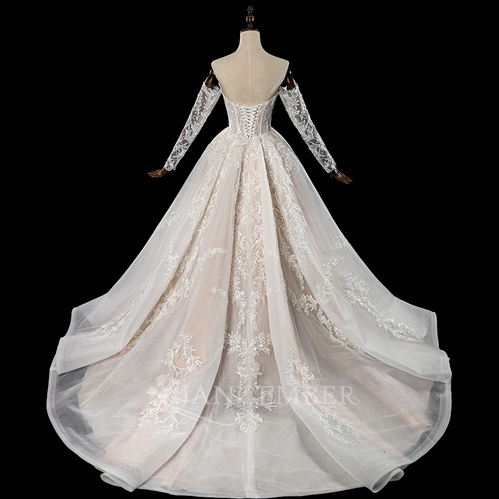 Bohemian Wedding Dress Scoop Neck Lace Boho Backless Beach Bridal Gowns Vestido de novia Sweep Train A-line Customized 2026