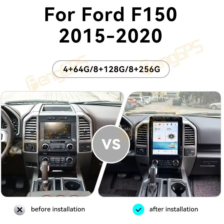 

GPS Navigation 12.1" Car Radio Carplay For Ford F150 2015-2020 Multimedia Player Android 13 Stereo 4G WIFI Head Unit