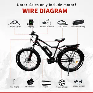 Bafang-Kit of electric bicycle conversion, medium drive engine, Ebike parts, 36V, 48V, 250W, 500W, 750W, BBS01B, BBS02B, 68mm, 73mm Main Bike Motor Sales - №1