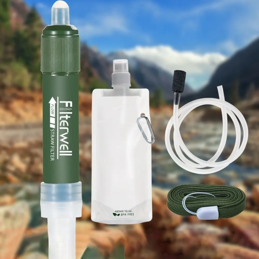 

1 Set Mini Purification Water Filter TUP Portable Individual Water Purifier Water Bag Direct Drinking Drinking Water Filtering