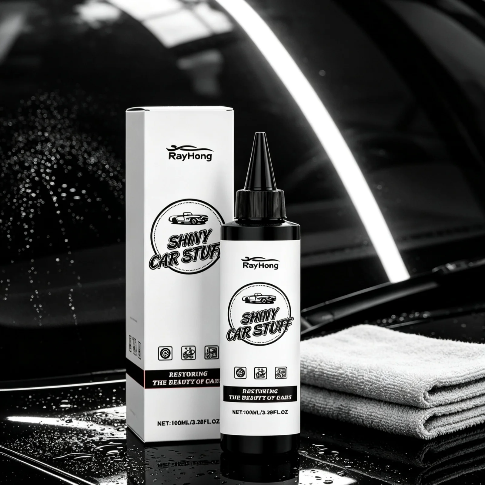 Rayhong Car Paint Restorer Eliminate Blemishes Scratch Restore Smooth Mirror Gloss UV Resistant Dustproof Auto Paint Care Liquid
