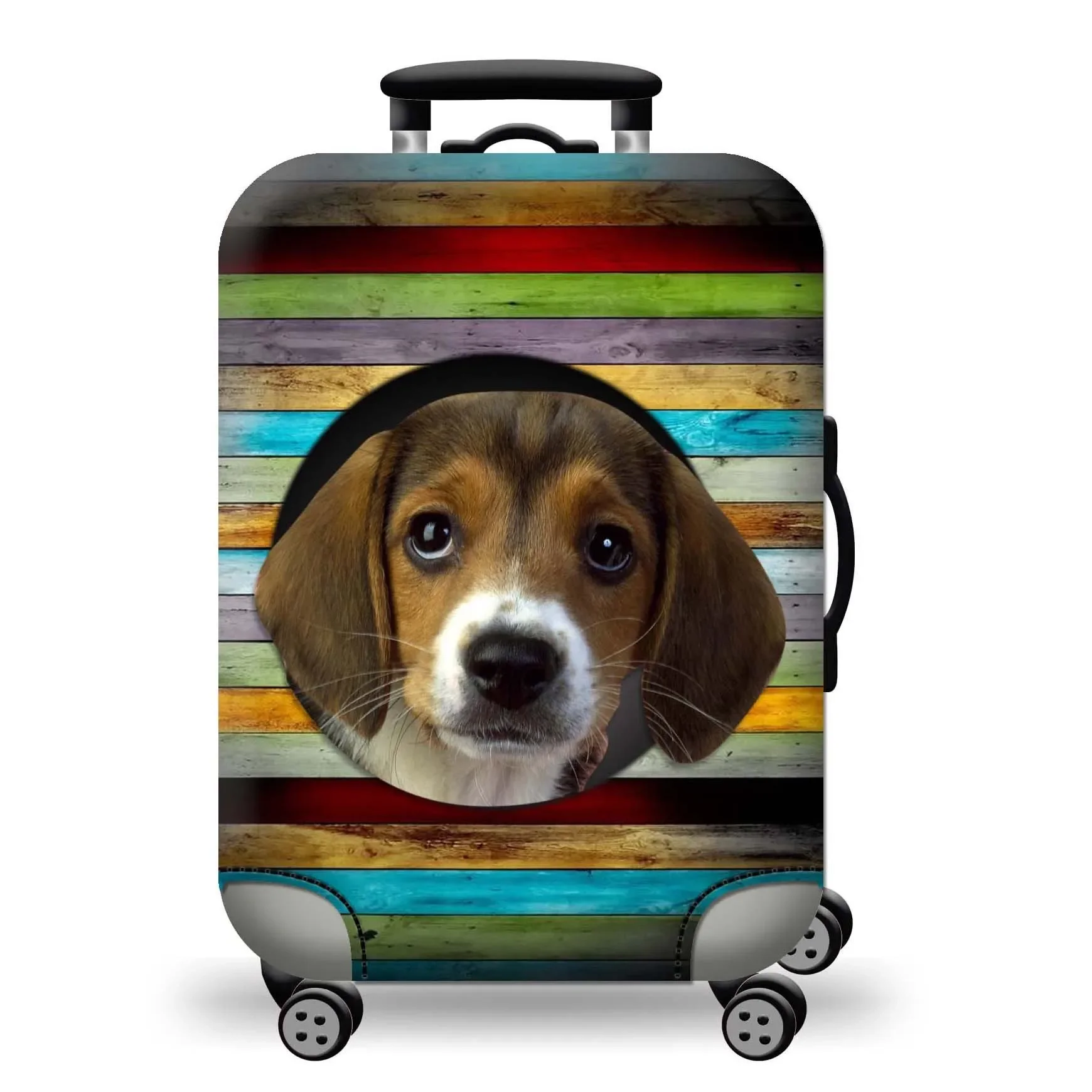 

Эластичный моющийся чехол для багажа, защитный, пыленепроницаемый, прочный, удобный, подходит для чемоданов на колесиках 18-32 дюйма