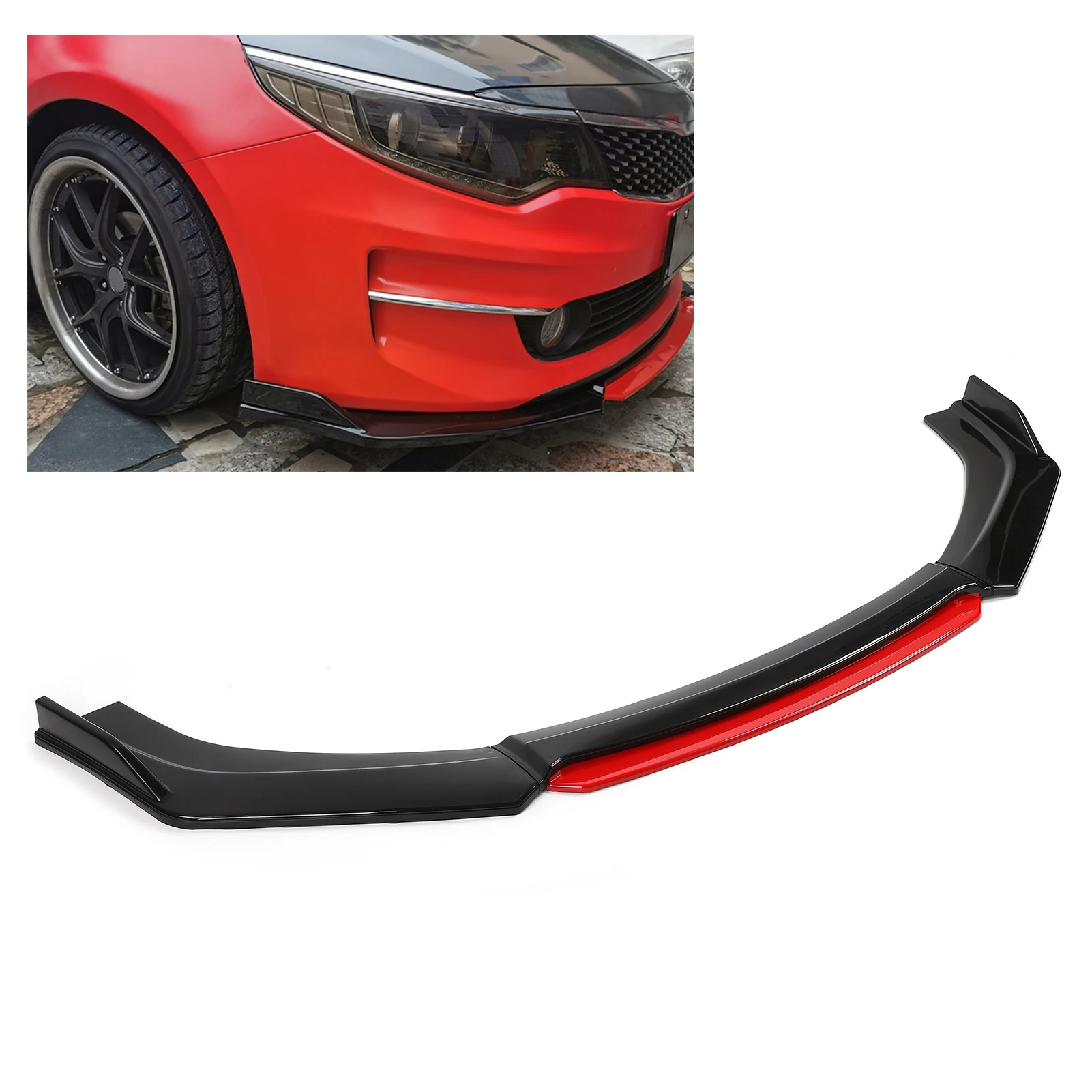 Universal Front Bumper Lip Spoiler Chin Body Kit Protection PP Auto Car Exterior Aerodynamic Parts