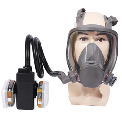 Alimentation en Air auxiliaire électrique 6800 respirateur à gaz complet, batterie externe Rechargeable pour la pulvérisation de vernis à peinture, sécurité au travail