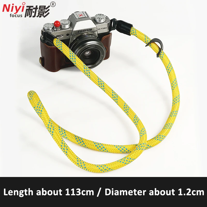 Camera Neck Shoulder Strap Belt for DSLR Camera for Sony Nikon Canon Fuji Pentax Panasonic Olympus Bright Color Round Rope Style