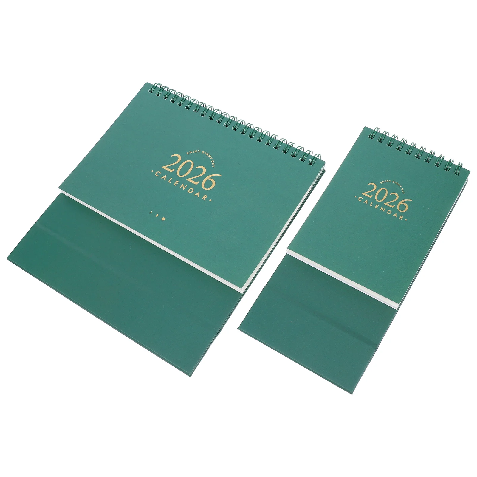 

2pcs Desk Calendar 2026 Standing Flip Calendar Daily Desktop Table Easel Planner For Office Home Management Tool