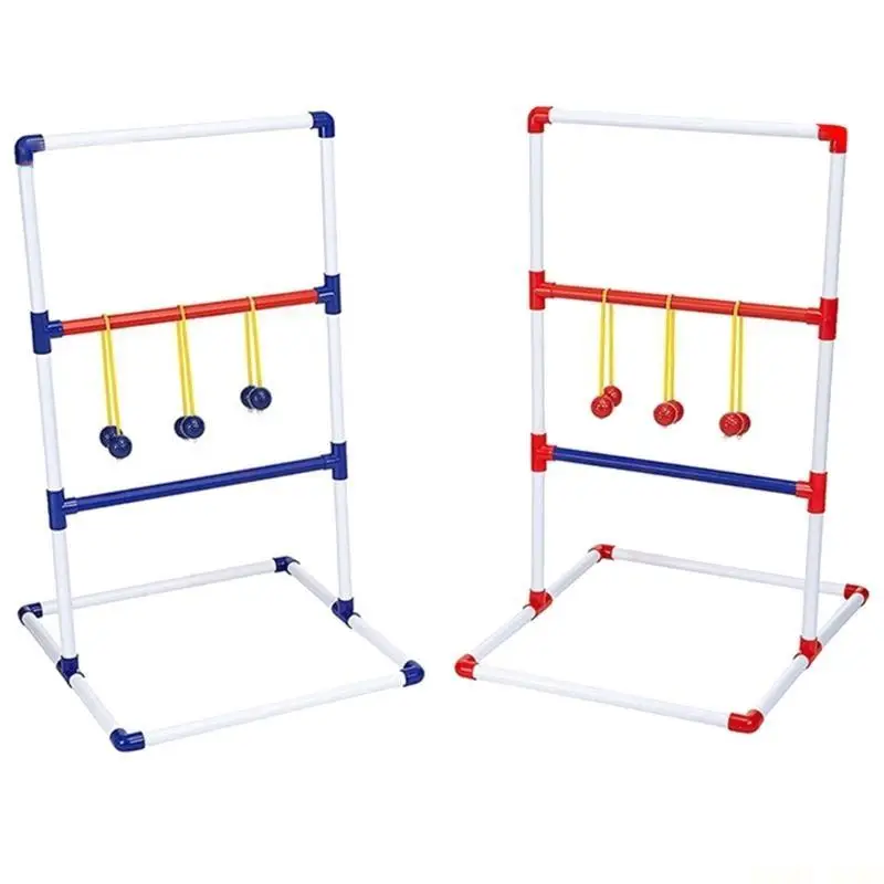 

U2JB 4Pcs Ladders Toss Ball Replacement Hard Golf Training Ball Outdoor Redness and Blue Ladders Ball for Kids Adult Family