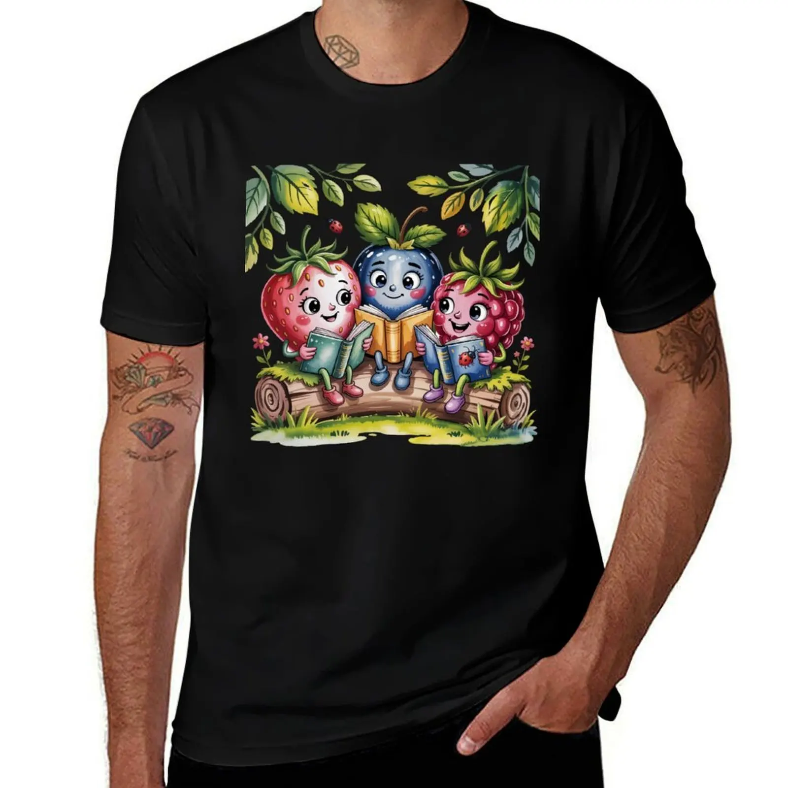 

berries reading T-Shirt graphic t shirts vintage t shirts cheap stuff Men's t shirts
