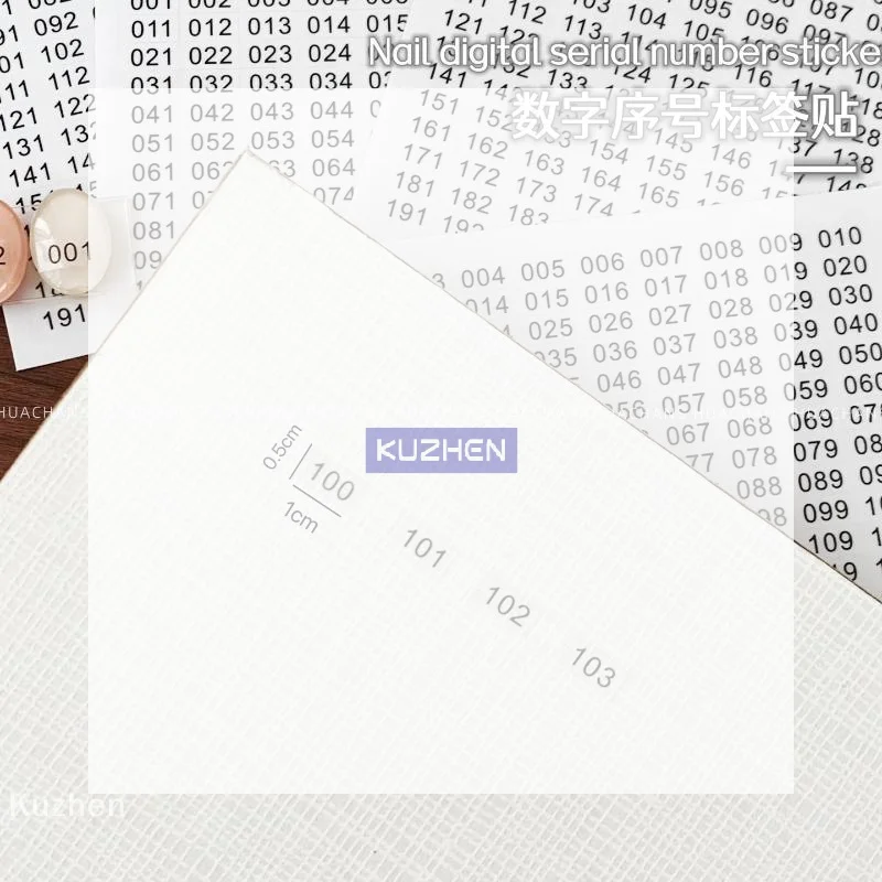 1-200 Waterproof Transparent Number Sticker Label For Nail Polish Color Gel Varnish Marking Digital Label Sticker Manicure Tool