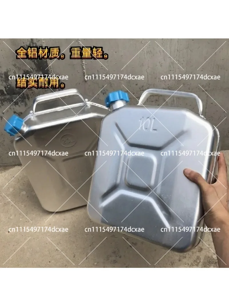 Aluminum Oil Drum Fuel Storage Container, Lightweight Alloy Metal Canister for Diesel, Portable Leakproof Tank