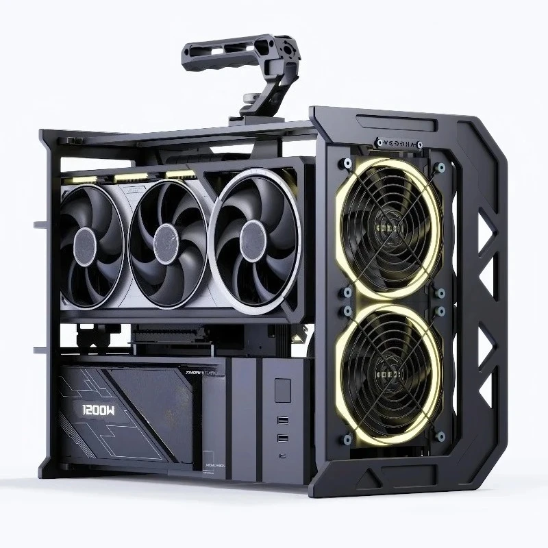 Case - ITX-Only Modular Water Cooling Cabinet for MOD Gaming PCs  02 CNC Aluminum Open-Frame