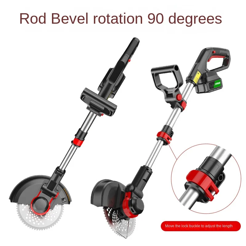 Brushless Electric Lawn Mower with Lithium Battery, Multifunctional Cordless Weeding and Mowing Tool