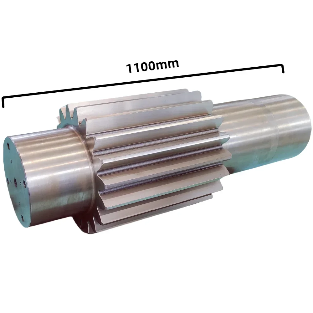 

Forging steel drive pinion shaft high quality large module transmission pinion shaft custom large gear shaft