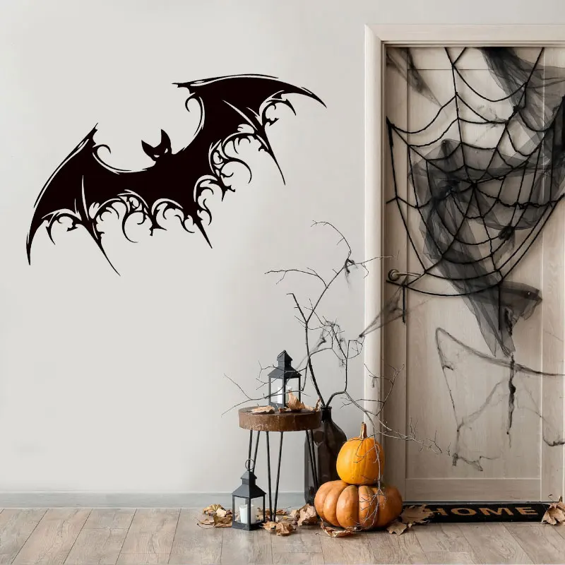 

Halloween Bat Wall Art Decals Gothic Style Home Decor for Children's Room, Living Room, Window Decoration Halloween Sticker AC36