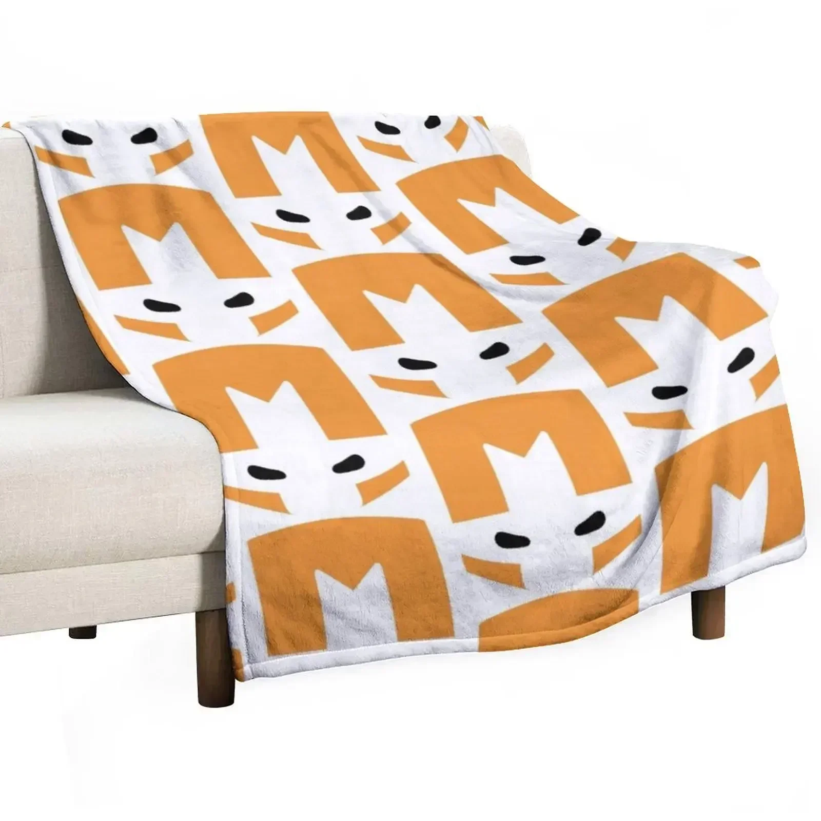 

Castle Crashers Minimal Orange Knight Throw Blanket Cozy Microfiber Throw Blanket for Home Bedroom