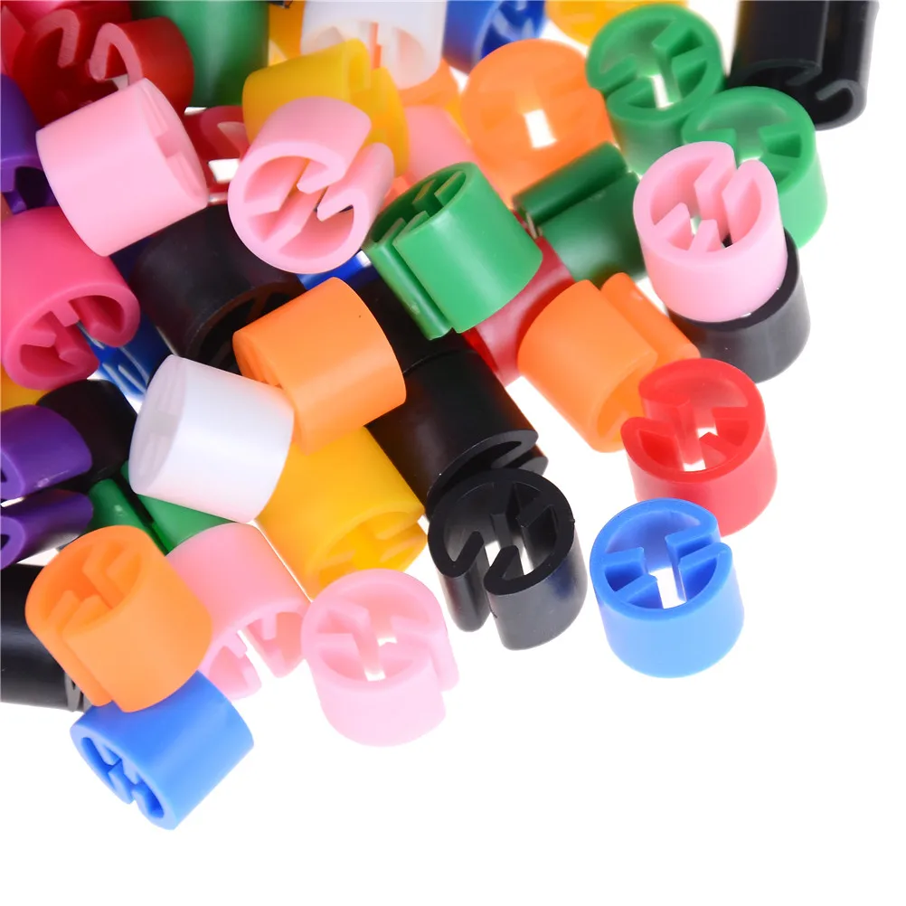 100pcs Snap On Hanger Size Markers Garment Sizers Donuts Bagels Cubes Sizer Used For Color Coding And Have High Quality