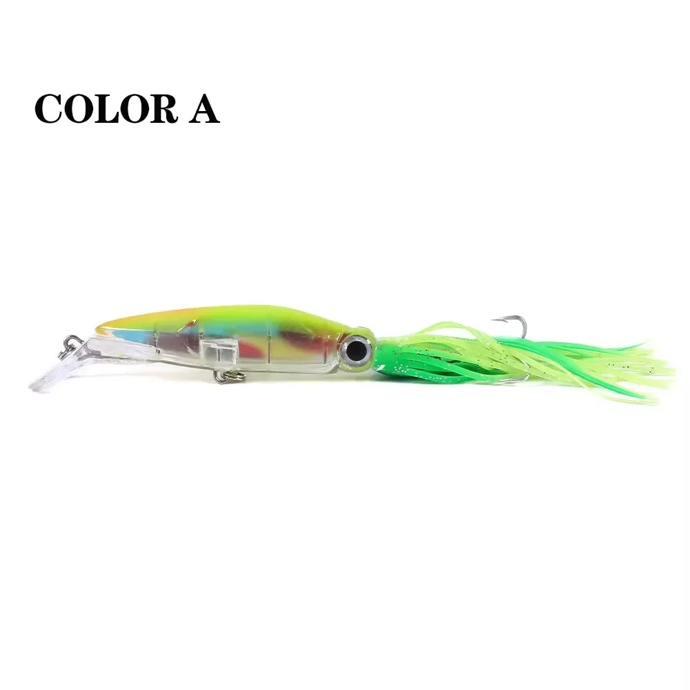 Popular False Bait Big Octopus 140mm 40g Octopus Bait 1pcs Sea Fishing Long-distance Throwing Beard Squid Bionic Luya Bait