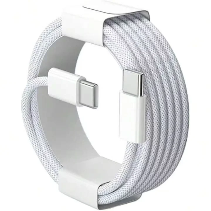 Snelle oplaadkabel compatibel met iPhone 17/16/15 USB-C naar Type C Oplaaddatakabel Nylon gevlochten 3,3/6,6/10 voet lang