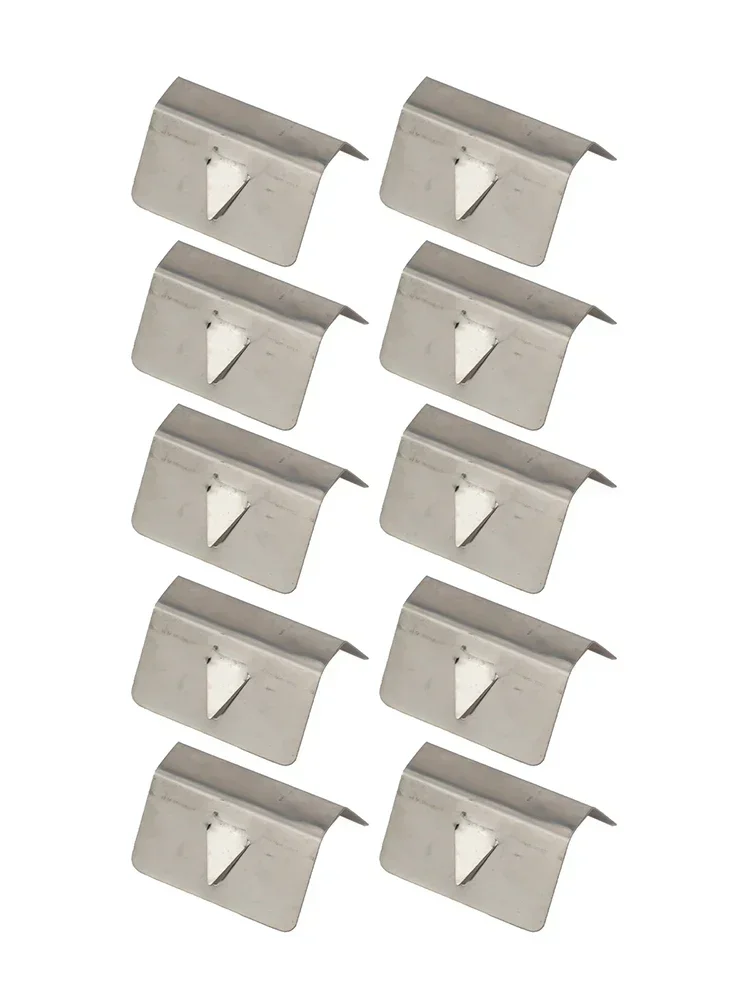 12pcs Car Wind Rain Deflector Clips Stainless Steel Wind Rain Deflector Channel Metal Retaining Clips Window Deflectors Parts
