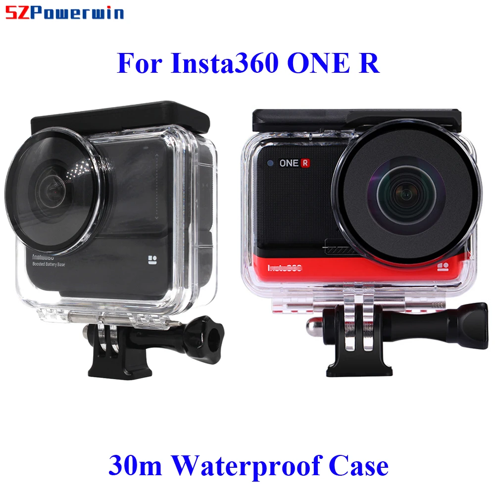 

Powerwin For Insta360 ONE R 30m Waterproof Housing Case Boosted Battery Base 360° Panorama Version Underwater Diving Cover Shell