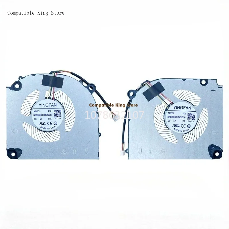 d+New Original Laptop Cooling CPU+GPU Fan for Colorful Hidden Star P15 P16 23 24 fan Gigabyte RC55 G5 KF DC5V 1A