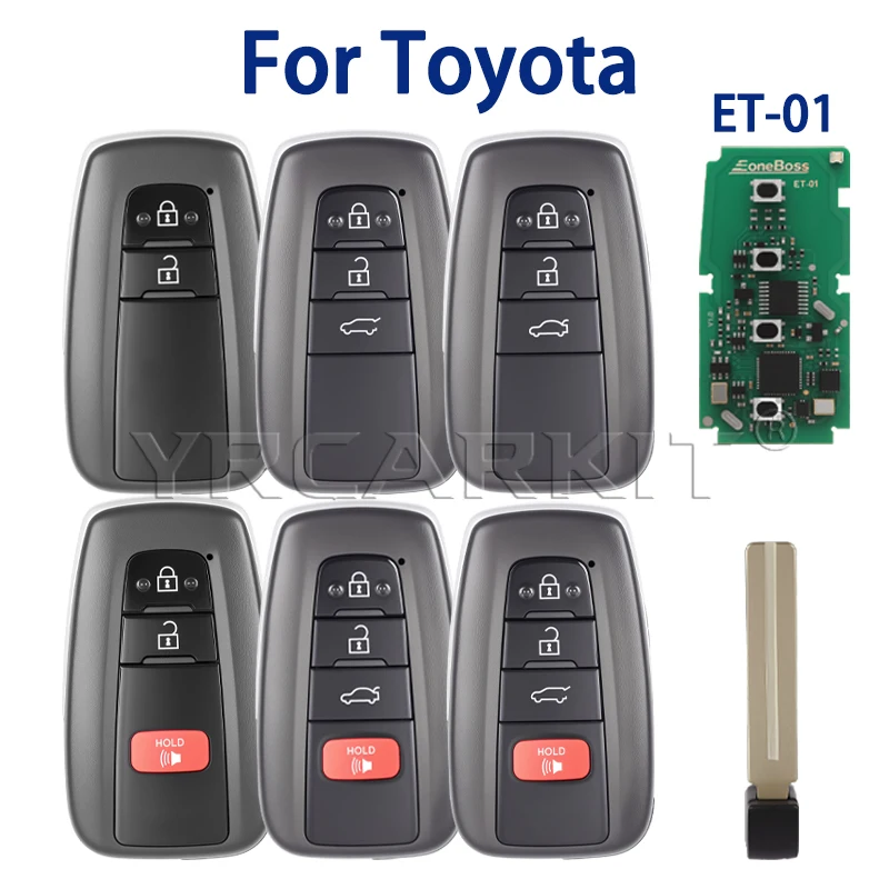 Eoneboss ET‑01 Universal Remote Key Fob 4D 8A Global Car Key For Toyota Highlander RAV4 Camry Avalon Corolla Land Cruiser Key