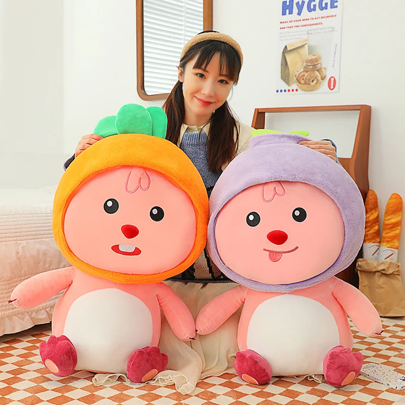 لعبة سمور الخضروات القطيفة حيوانات محشوة كبيرة للأطفال هدية عيد الميلاد وعيد الميلاد بلوشي رفيق نوم الأطفال الأكثر مبيعًا