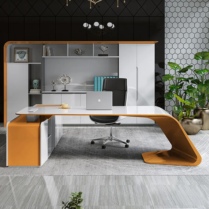 Piano Paint Office Desk President Creative Fashionable Supervisor Office Desk Classic Art Office Furniture Der Schreibtisch XYOD
