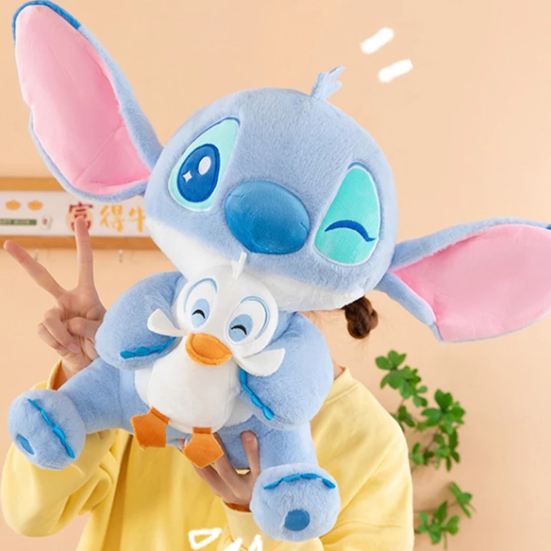 

New Disney Giant Hug Duck Stitch Doll Plush Toy Cute Doll Soft Doll Children's and Girls' Birthday Gifts