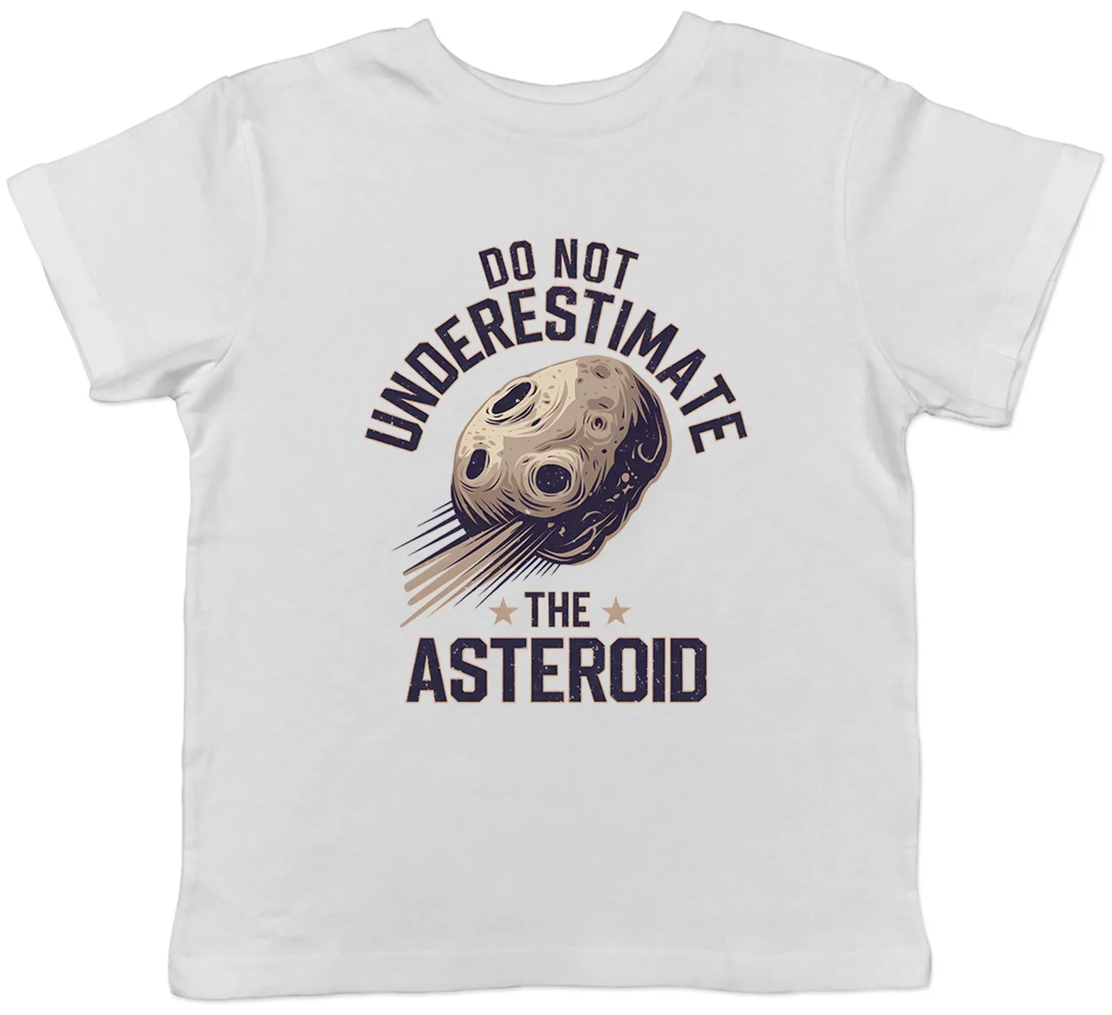 Do Not Underestimate the Asteroid Funny Joke Kids T-Shirt Boys Girls Gift