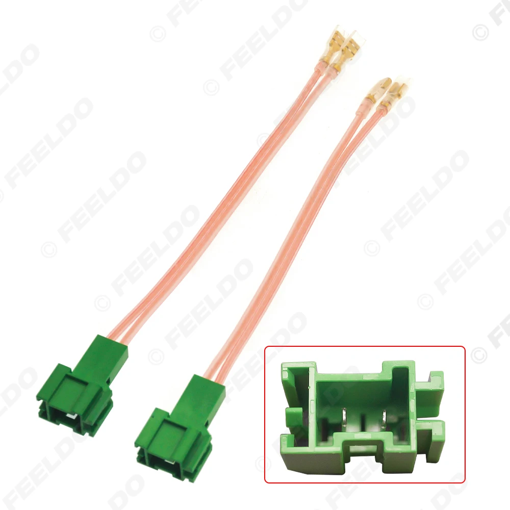 

2 шт., автомобильные 2-контактные адаптеры жгутов проводов стереодинамика для Mercedes-Benz, сменные соединительные вилки для автомобильных динамиков, кабели