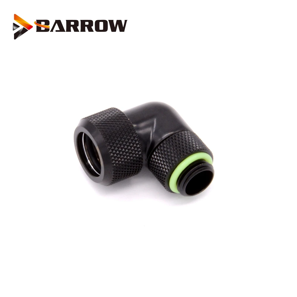 BARROW 90 Degree OD12mm/OD14mm/OD16mm Hard Tube Rotary Fitting Hand Compression Fitting G1/4'' Pipe use for Hard/Rigidity Tube