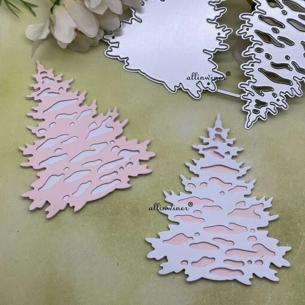 شجرة عيد الميلاد الديكور المعادن قطع يموت الإستنسل DIY بها بنفسك سكرابوكينغ الزخرفية النقش الحرفية يموت قطع قالب