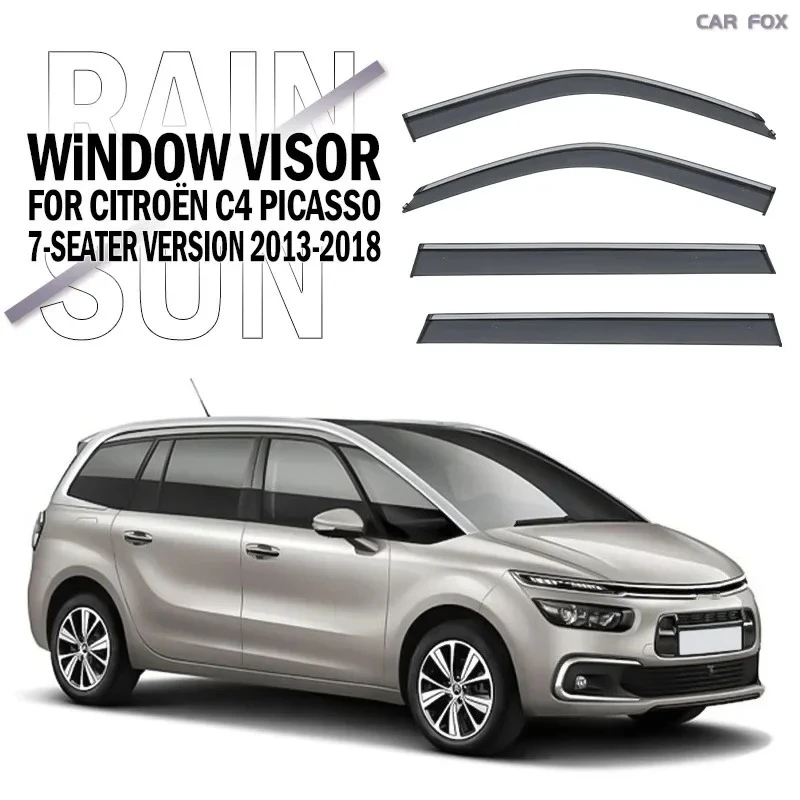 Fit for Citroen C4 PICASSO Window visor Car Sun Rain Guard Vent Shade Deflector Wind Weathershield Moulding Tuning Accessories