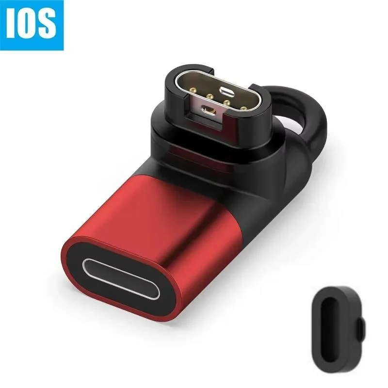 Tappo antipolvere + caricabatterie da USB a 4 pin tipo C/Micro/IOS per convertitore di ricarica per orologio Garmin Fenix 8/7/6/5/7X/6X/5X/ Venu 2 plus