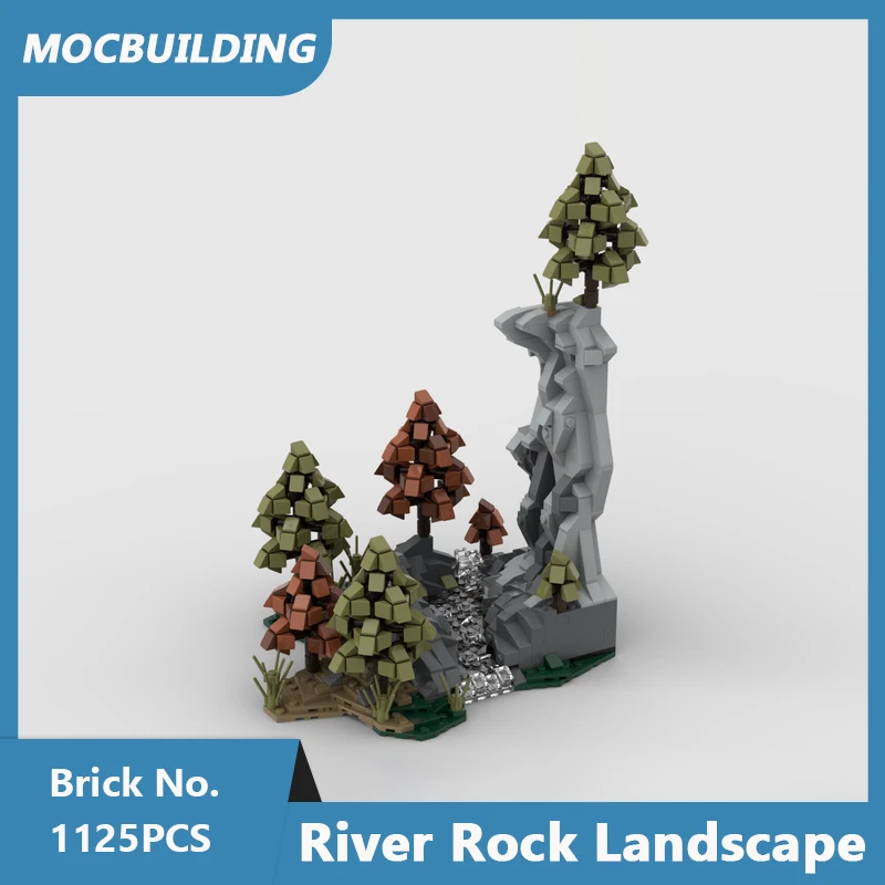 MOC Building Blocks River Rock Landscape Model DIY Assembled Bricks Architecture Series Creative Display Xmas Toys Gifts 1125PCS