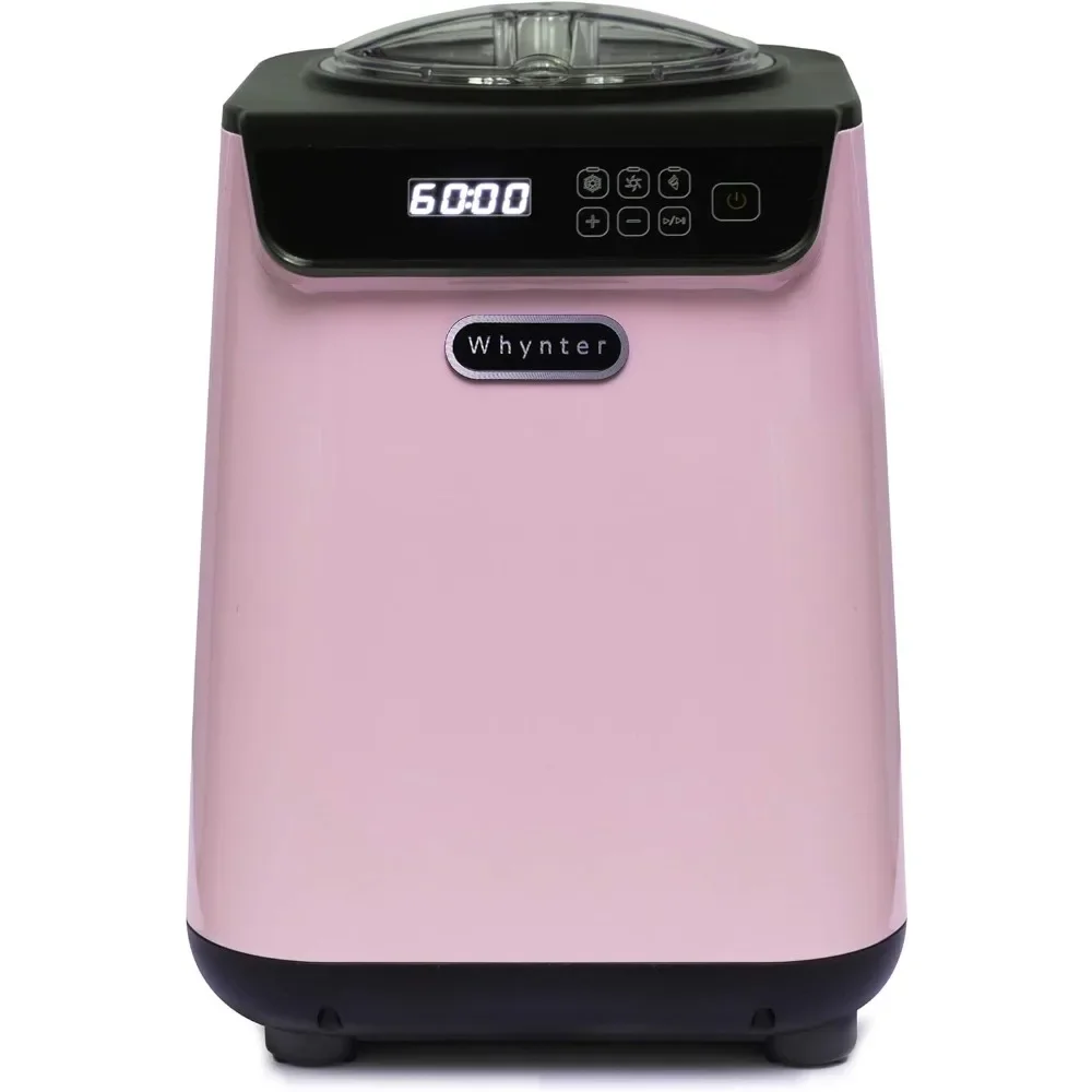 Upright Automatic Ice Cream Maker 1.28 Quart Capacity with Built-in Compressor, no pre-freezing, LCD Digital Display, Timer