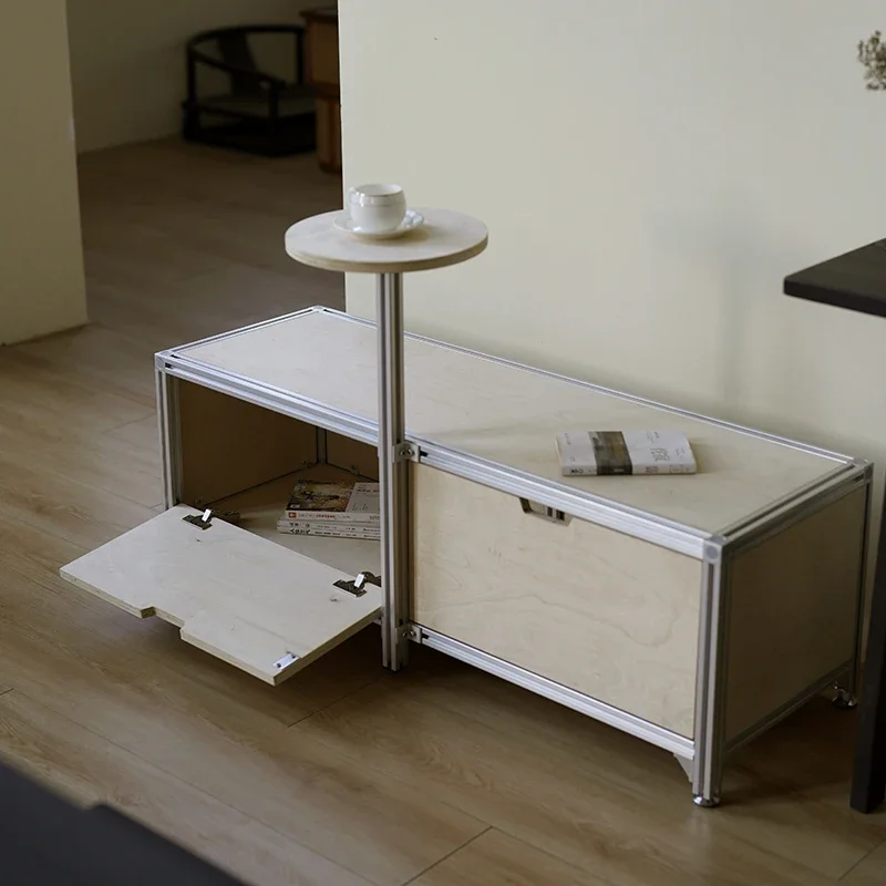 طاولة وكرسي من الألومنيوم على الطراز الصناعي، مجموعة متكاملة من مقهى البطاقة، مقعد خزانة على شكل سجل، مقعد مزدوج