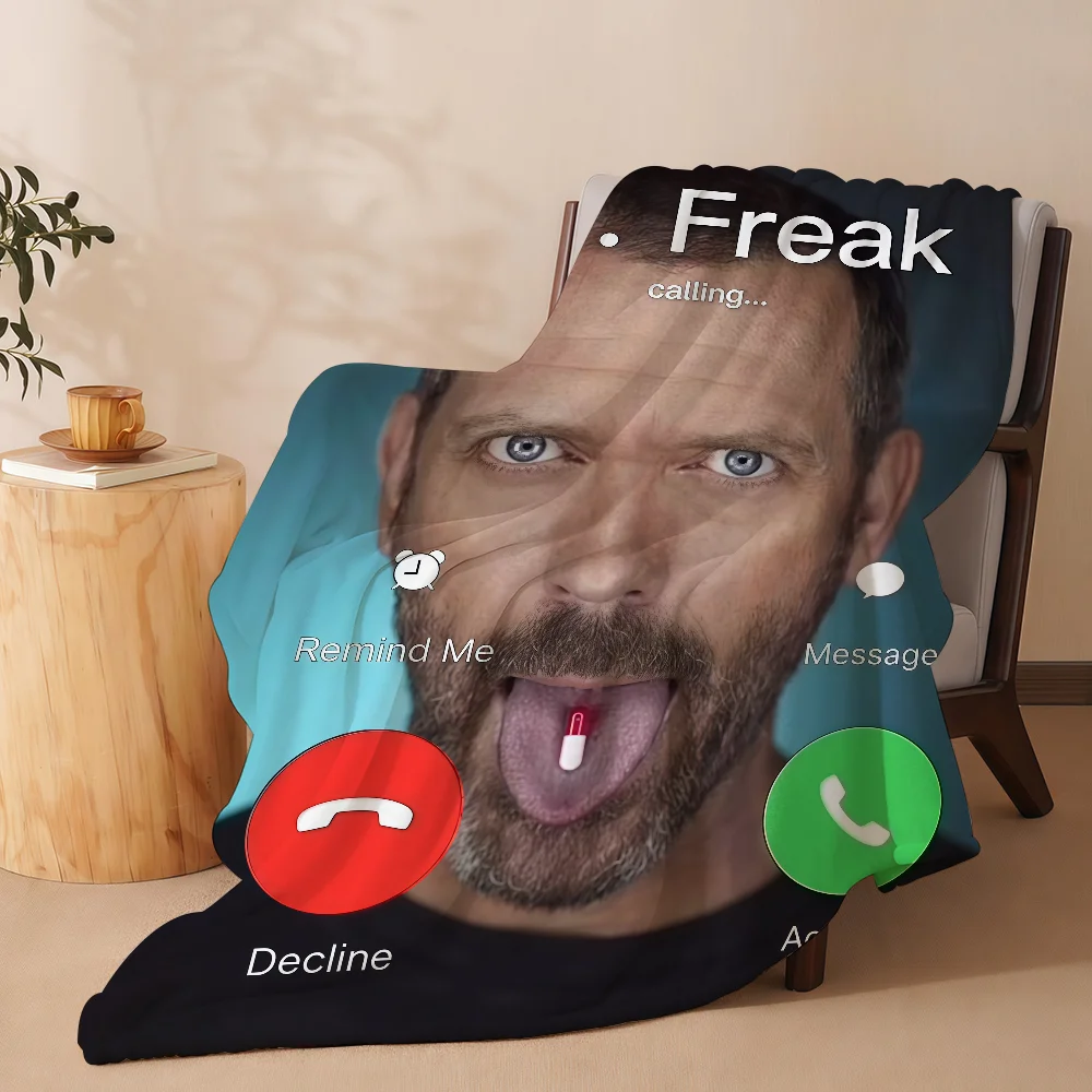 Dr. Freak House M.D Blanket Soft Warm And Thick Perfect For Bedroom Living Room Bed Sofa Camping Picnic Office Gift