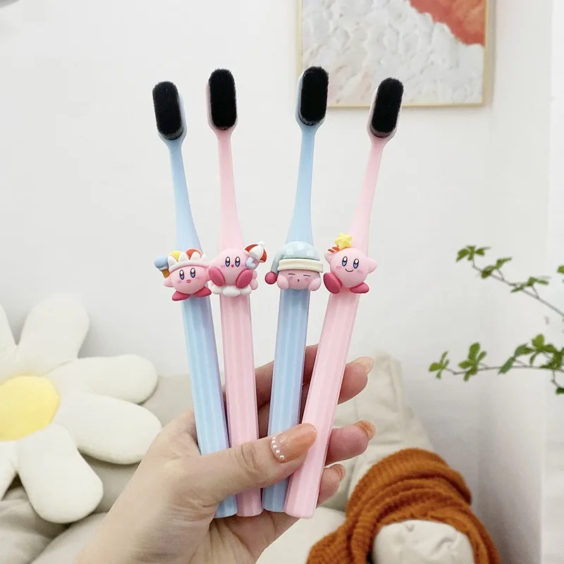 6 Styles Anime Kirby Cartoon Children Toothbrush Soft Head Cleaning Household Toothbrush Cute Men Women Oral Clean Brush Gift