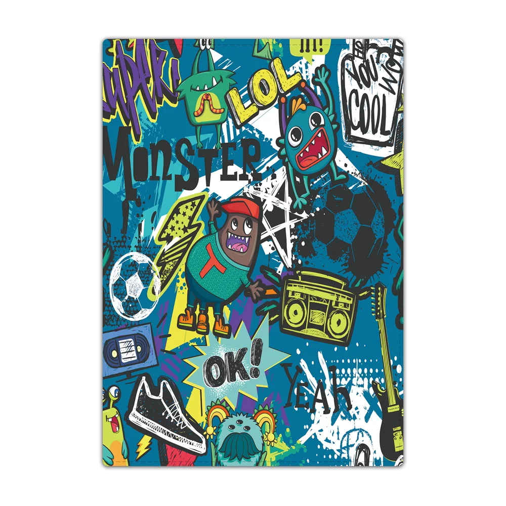 Funda para pasaporte de viaje, billetera transparente para tarjetas de identificación, estuche para tarjetas de crédito y negocios, patrón de Arte de Graffiti