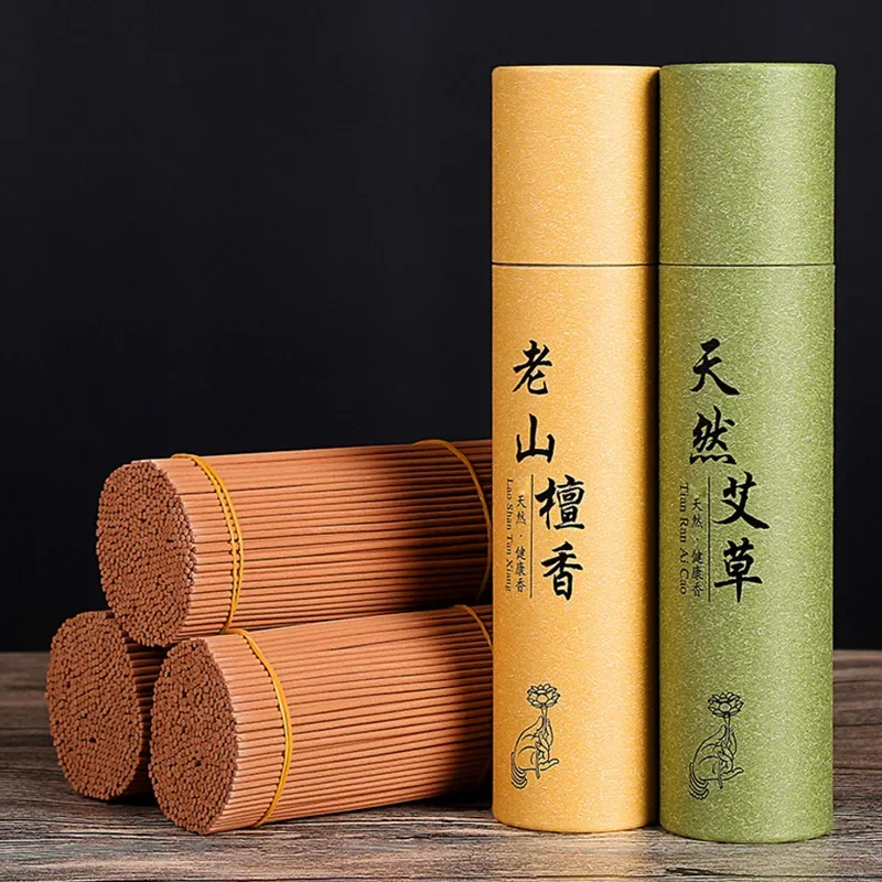 200g Big Tube 350pcs Stick Incenses Mosquito Repellent Bulk Sale Wormwood Sandalwood Incense Sticks for Living Room Buddhist