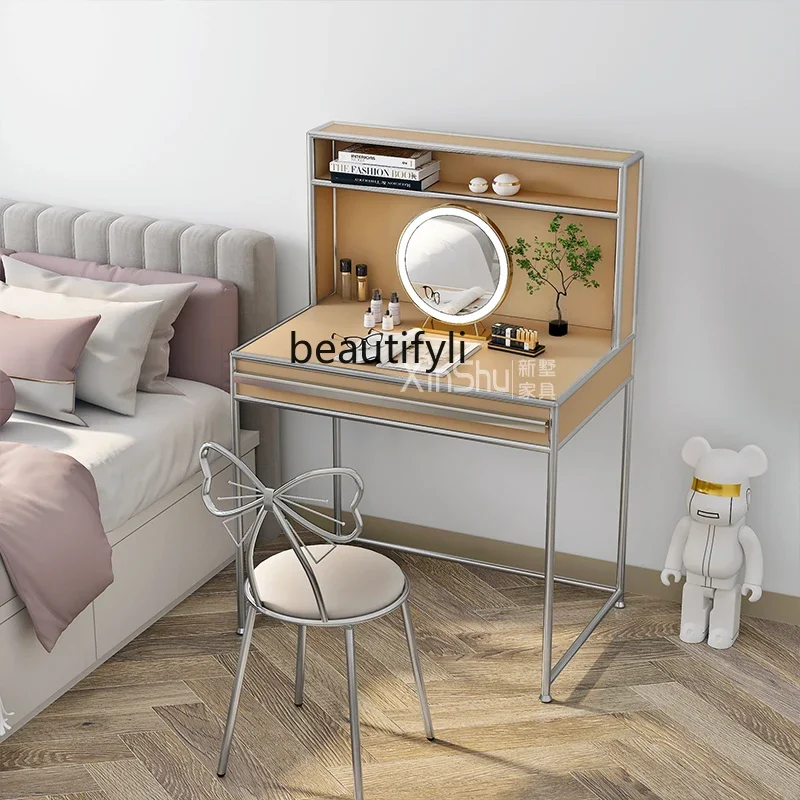 

xz1Stainless steel combination dressing table minimalist high-end makeup bedroom table