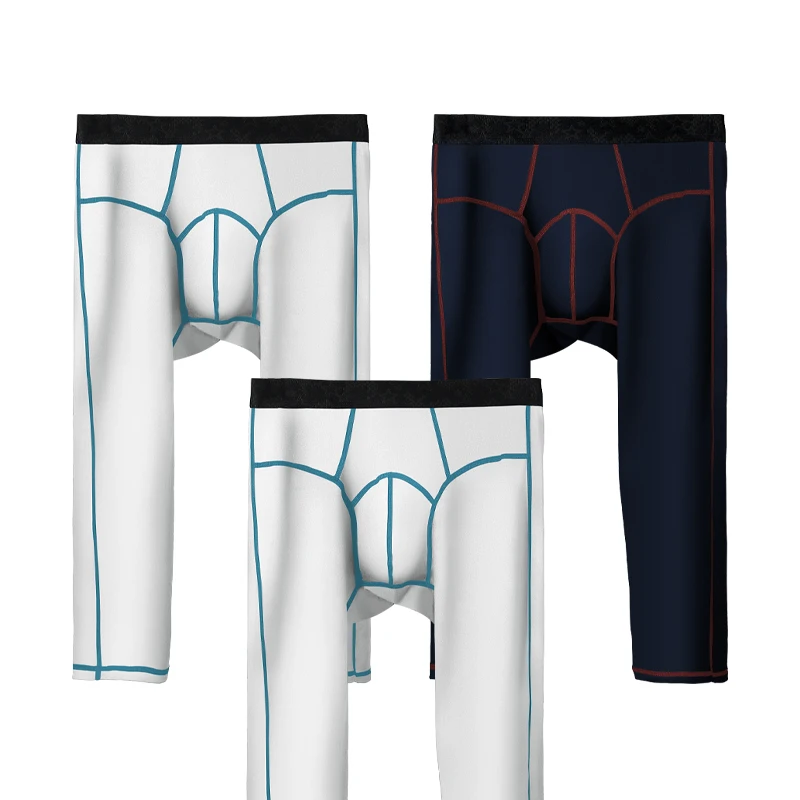 

3PCS Men's leggings in autumn and winter, thin skinny plus wool pants plus fat plus size to wear thermal pants