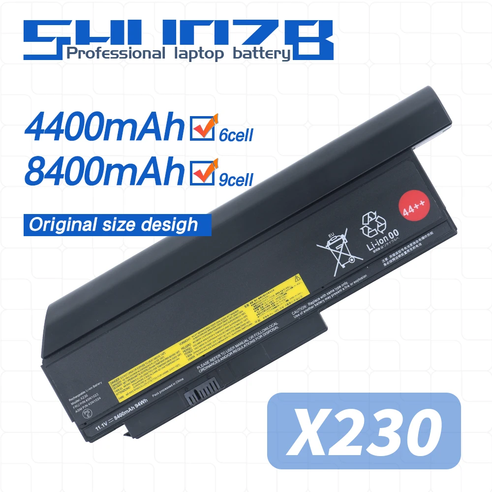 New Laptop Battery For Lenovo ThinkPad X230 X230i X230S 45N1029 45N1025 45N1028 45N1022 45N1020 45N1021 45N1024 44+ 44++ SHUOZB