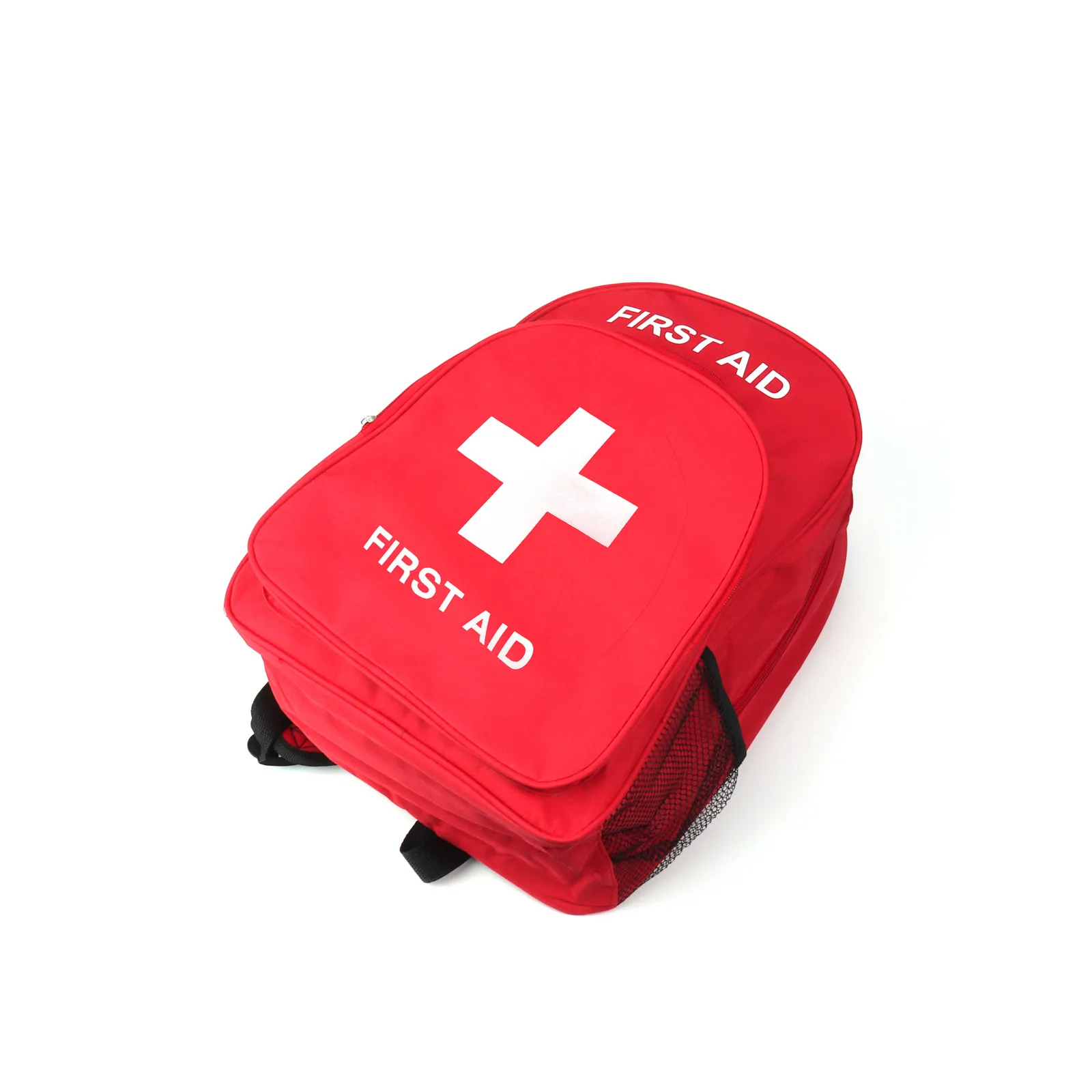 

Red Emergency Bag First Aid Backpack Empty Medical Treatment First Responder Trauma Bag for Preschool Child Care Center Camping